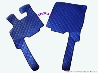LKW Kunstleder Fußmatten für DAF 105 (Automatik) in blau mit