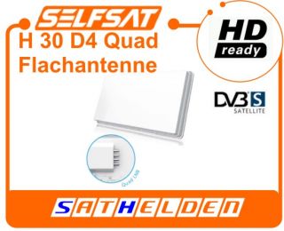 Selfsat H30D4 H30 D4 Quad Flachantenne HD 4 Teilnehmer 3700433800235