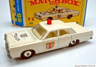 Matchbox RW 55D Mercury Police Car ROTE Leuchte in Box