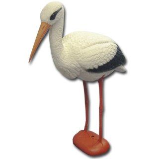 XL Storch 82cm Teichfigur Reiherschreck Klapperstorch Hochzeit Geburt