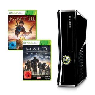 Xbox 360   Konsole Slim 250 GB inkl. Halo Reach + Fable III (Limited