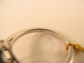 R434 750er 18kt Weißgold Ring mit großen großer Brillant Brillanten