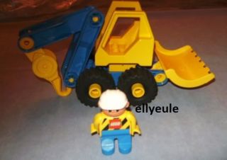 Lego Duplo Toolo Bagger Radlader Schaufel mit Fahrer Figur und
