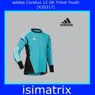 adidas Condivo 12 GK Trikot Youth Torwarttrikot Kid blau / schwarz