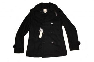 DIESEL WITTOR BLACK PEACOAT 100% AUTHENTIC