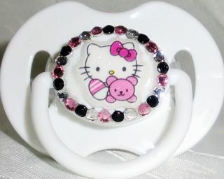 Baby Avent Hello Kitty Strass Schnuller Pacifier Luxus Design Handmade