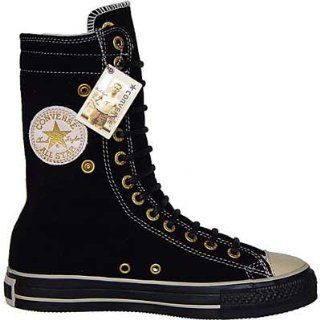 Converse All Star Chucks Leder Stiefel Boots Knee HI Schwarz 1Q075