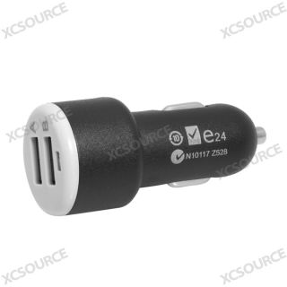 2A Car Cigarette Power Dual USB Adapter Charger for iPad 2 iPhone 4S