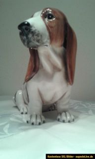 Großer Porzellanfhund, Basset, guter Zustand, Maße Länge ca. 29 cm