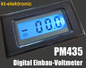 1x Panel Meter PM435 Voltmeter LCD Display Backlight