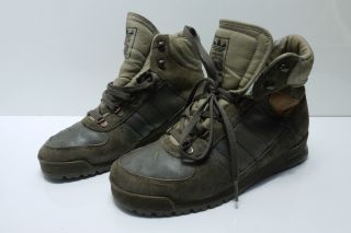 ADIDAS Vintage Trekking Sammler Boots Outdoor Braunkhaki GR 42 #Y432