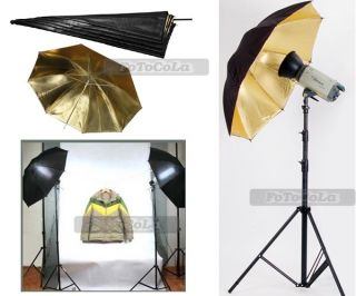 33 83cm studio flash reflector umbrella black gold