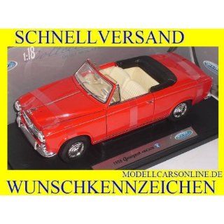 Peugeot 403 rot Cabrio offen 1957 Modellauto Welly 118 [Spielzeug
