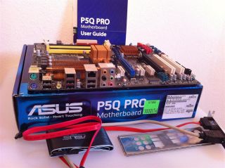ASUS P5Q Pro, P45 Chipsatz, 4x DDR2, Crossfire, in OVP 4719543162644