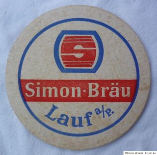 alter Bierdeckel   BD   Simon Bräu Lauf a./P.   Brauerei   BF403 0313