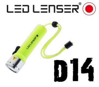 LED LENSER D14 D 14 Zweibrüder Tauchlampe Taschenlampe + Batterien