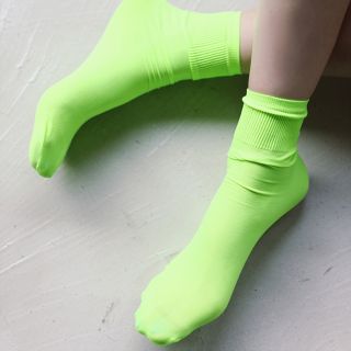 Fünf Paar Socken Strümpfe neon blau grün gelb rot orange 36 37 38