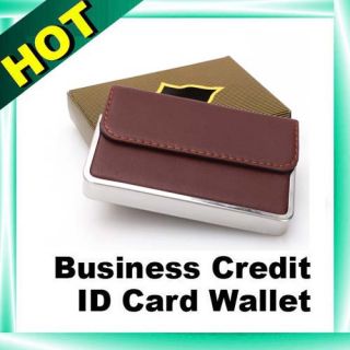Stylish ID Business Credit Card Holder Wallet Stainless Steel