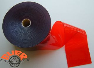 Top 200x2mm x 50m Weich PVC rot transparent Lamellen, Vorhang, PVC