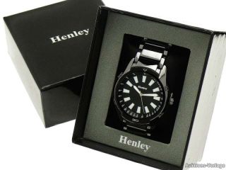HENLEY Herrenuhr,Herren designer Armbanduhr,Trend Uhr,Anthrazit