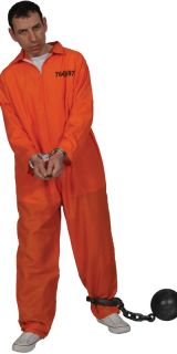 Amerikanischer Sträfling Gefangener Oranger Anzug Verkleidung