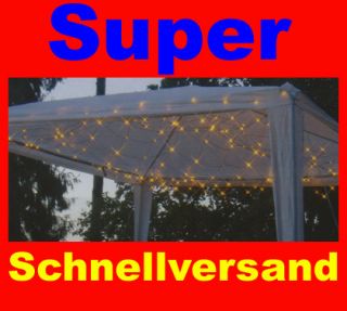 Lichternetz 192 LED amber Lichtervorhang 3x3m Pavillon