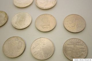 Sammlung 5 DM und 10 DM Silber Gedenkmünzen   BRD   10 Münzen