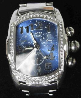 PLAYAZ Lupah Metal Strass Bling ICED OUT Hip Hop HipHop Herrenuhr