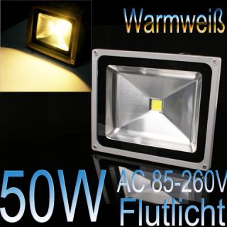 50W LED Flutlicht Strahler Licht Warmweiss weiss Fluter wasserdicht