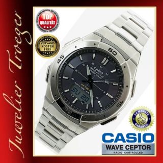 Casio Wave Ceptor Analog/Digital Herren Funk Solar Uhr, Funkuhr WVA