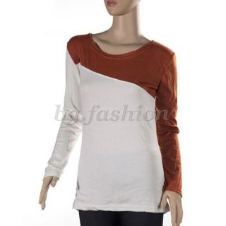 New Korea Ladies Slim Long Sleeve Crew Neck T Shirt Blouse Top 5 Color