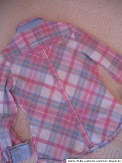 ARQUEONAUTAS ♥ frische Bluse ♥ Gr M 38 ♥ kariert blau rosa