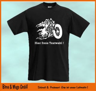 CHOPPER DEAD T Shirt, Biker Shirt schwarz S XXL 10 515