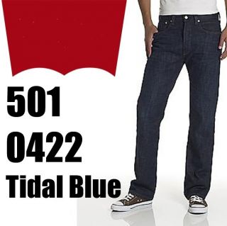 Levis 501 Mens Classic Button Fly TIDAL BLUE Jeans 0422