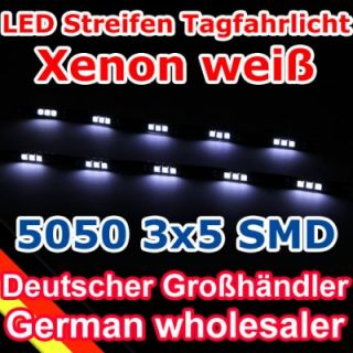 2x 30cm SMD LED 5050 Tagfahrlicht Strip Streifen 15 SMD
