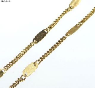 Gold Flachpanzerarmband Armband Gelbgold Damen 18 cm   509 2