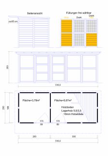 Voliere 517/200 Schutzhaus Frettchenstall Hühnerstall Hundezwinger