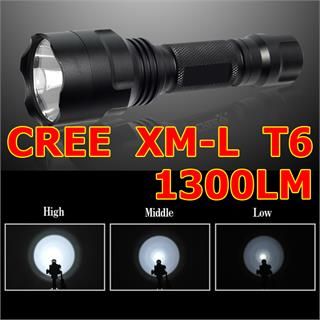 C8 1300 Lumens Waterproof CREE XM L T6 LED Flashlight Torch Light lamp