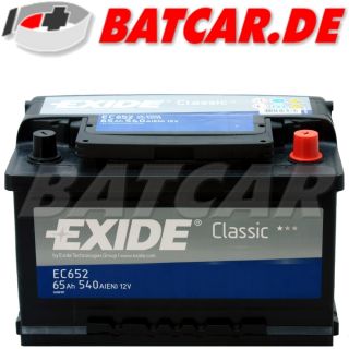 Autobatterie EXIDE CLASSIC 12V 65Ah 540A/EN PREMIUM BATTERIE