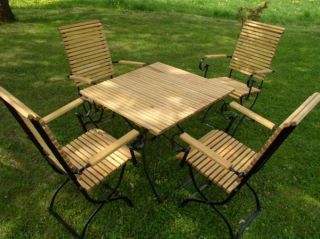 Gartenmöbel   iTER®   Robinienholz   Tisch klappbar 75 x 75