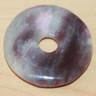 Donut Turmalin Rot 40 mm Mineralien Donuthalter Schmuck