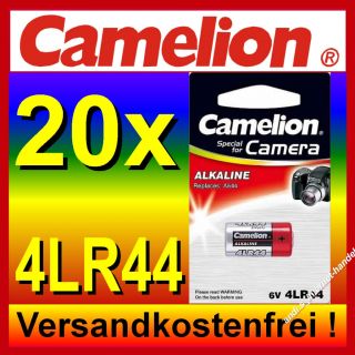 20 Camelion 4LR44 PX28A V4034PX A544 6V Photo Batterie