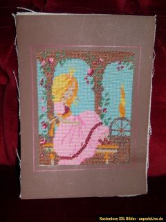 Prinzessin,Stickbild,Acufactum?Handarbeit,Sticken,Bild,Shabby,Chic