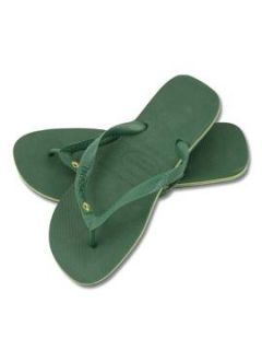 Havaianas Brasil Flip Flops, Green (ia)   Brand New in Box