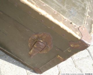 übersee koffer flachdeckel truhe alt antik top deko überseekoffer