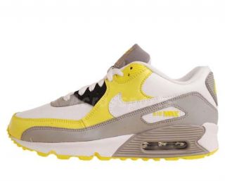 Nike Wmns Air Max 90 White Grey Yellow Womens Running Shoes 325213 110