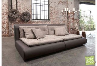NEU Megasofa XXL Couch EXIT 1 FARBWAHL Textilleder mit Webstoff