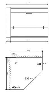 Duschabtrennung fünfeck SSWW W0701