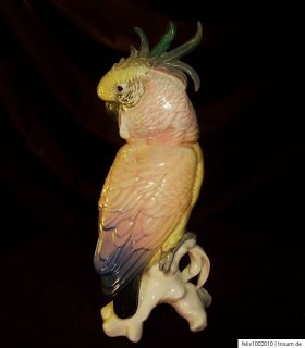 Porzellan Figur Kakadu Papagei Karl Ens Volkstedt porcelain parrot