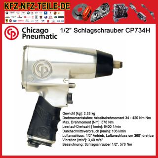 CHICAGO PNEUMATIC Schlagschrauber 12,5 1/2 CP734H 576